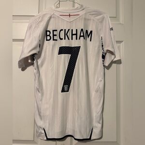 England 2008 David Beckham 7 Soccer Jersey sz s